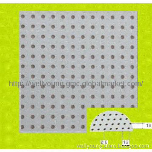 Perforated colored gypsum board
